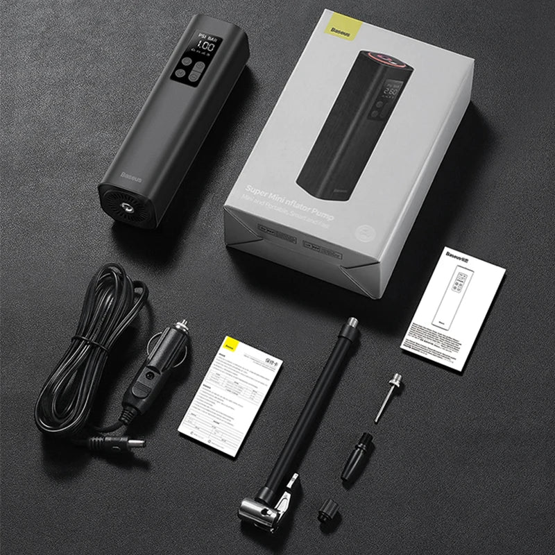 Mini Car Air Compressor 12V 150PSI Portable Car Tire Inflator Smart Digital Inflatable Pump for Car Bicycle Boat Air Pump
